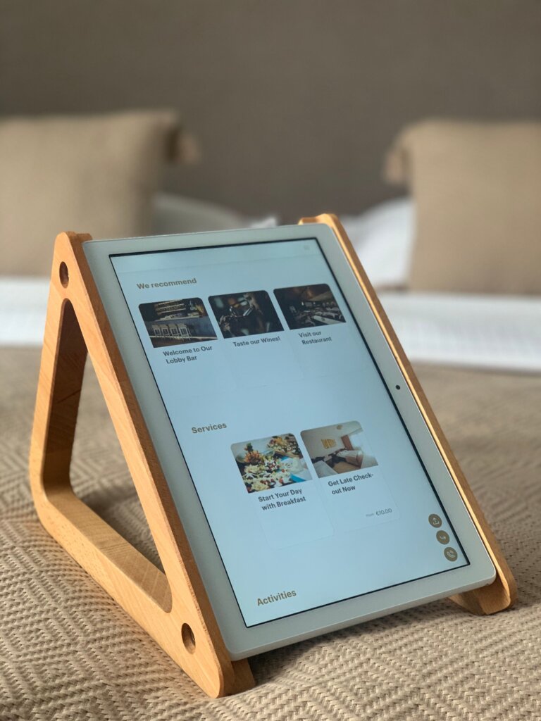 In room tablet for upsell